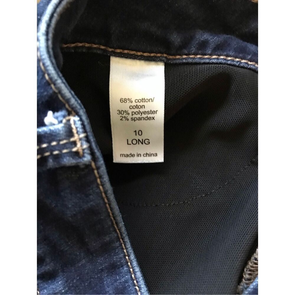 Maurices Everflex SZ 10 Long blue jeans inseam 30.5” denim dark wash - Picture 3 of 4